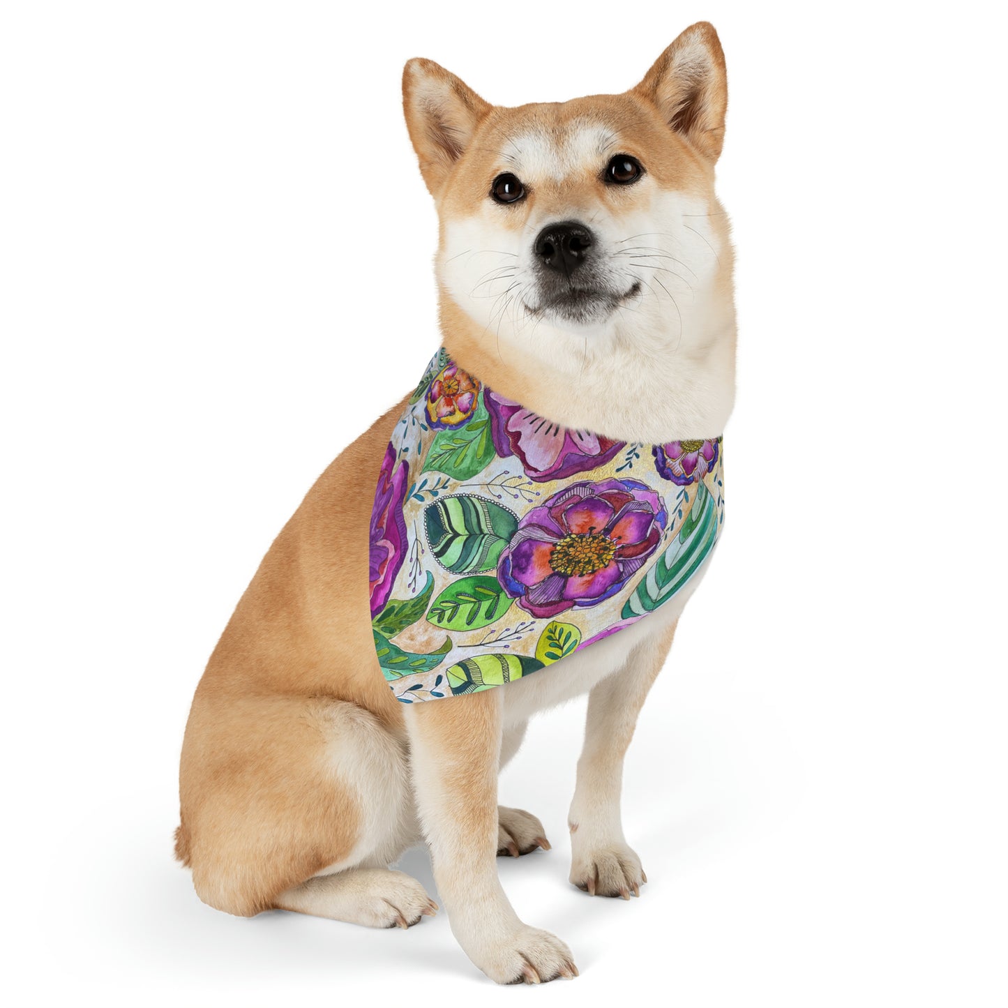 I Hope Your Day Blossoms! Pet Bandana Collar