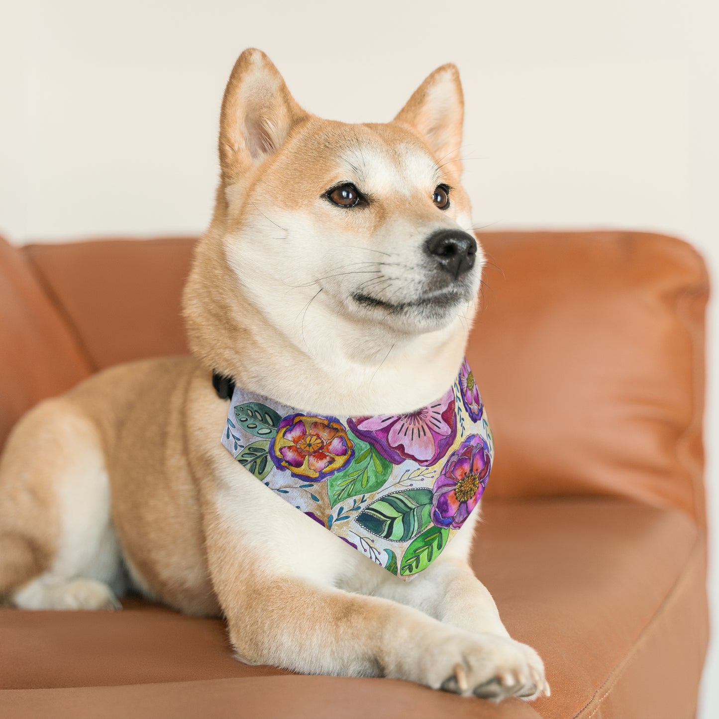 I Hope Your Day Blossoms! Pet Bandana Collar