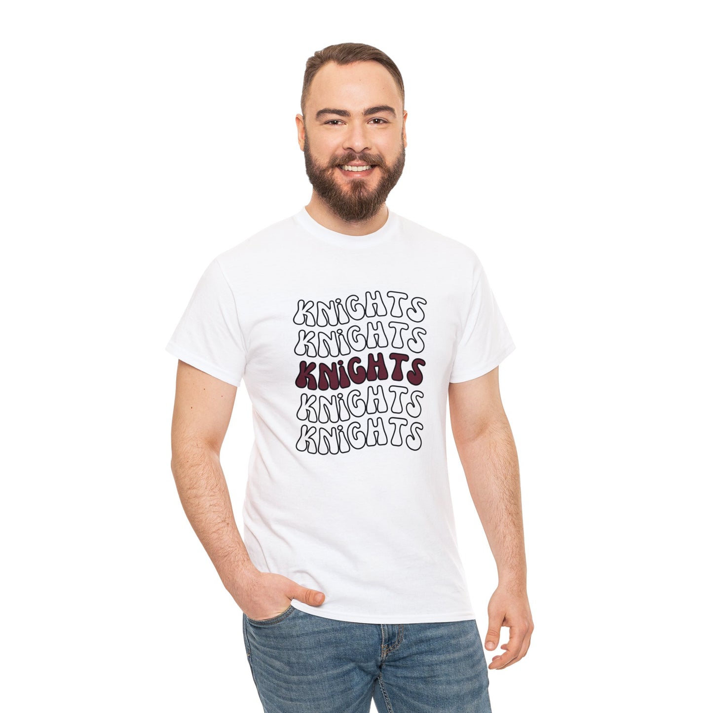 Knights Repeat Unisex Heavy Cotton Tee