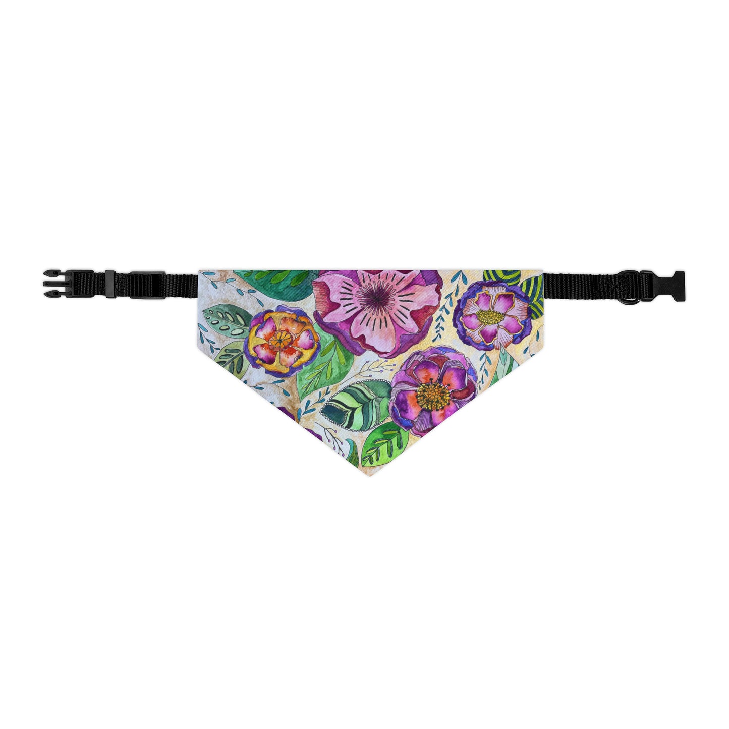 I Hope Your Day Blossoms! Pet Bandana Collar