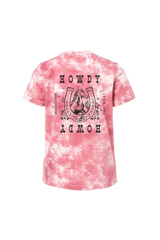 Kid's Howdy Western Tie dye T-shirt-Boys