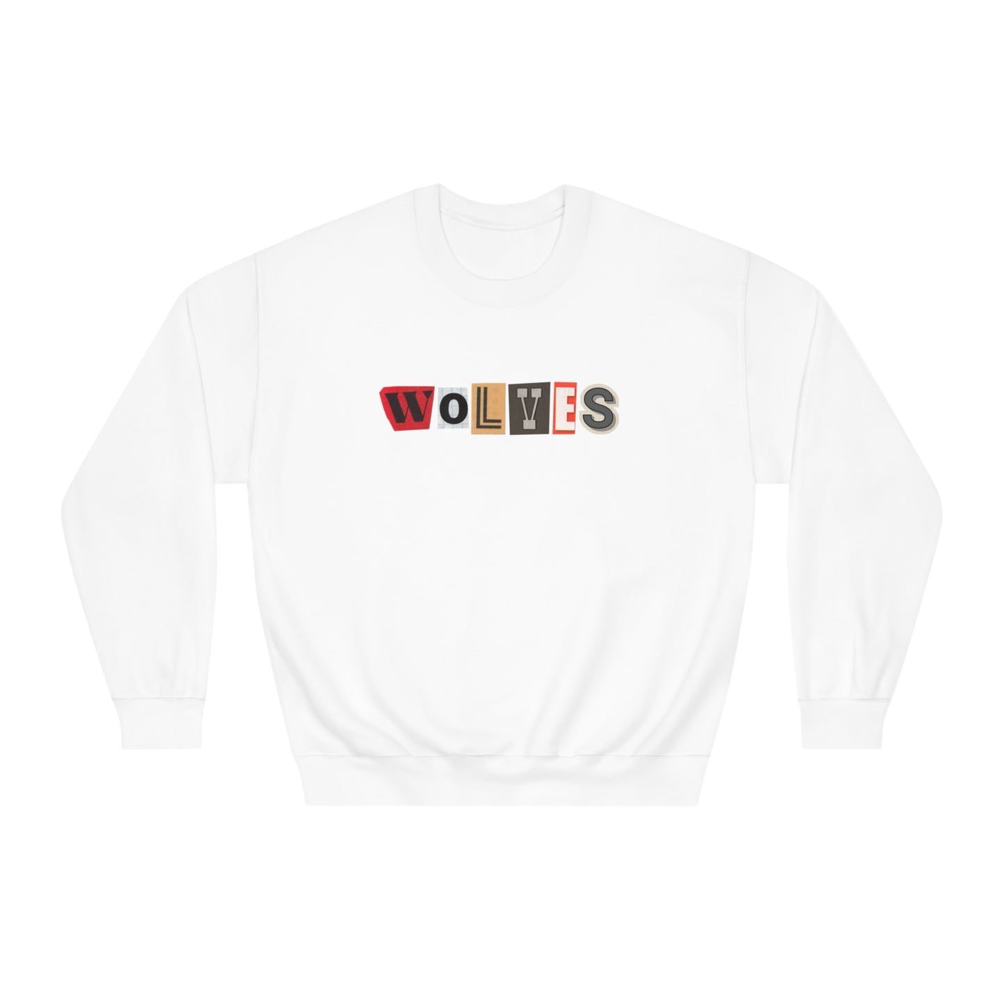 Wolves Ransom Letter Unisex DryBlend® Crewneck Sweatshirt