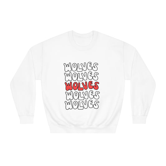 Wolves Repeat Unisex DryBlend® Crewneck Sweatshirt