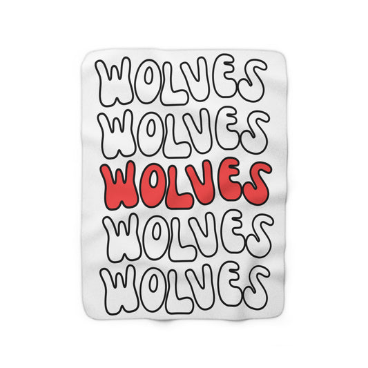 Wolves Repeat Sherpa Fleece Blanket