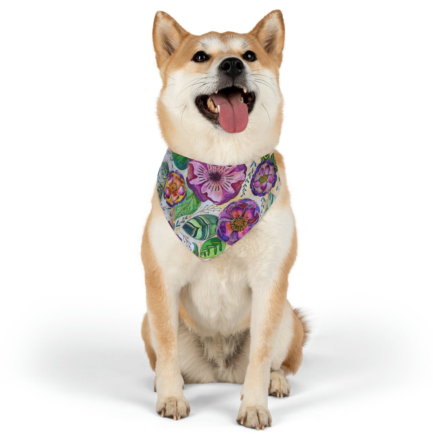 I Hope Your Day Blossoms! Pet Bandana Collar