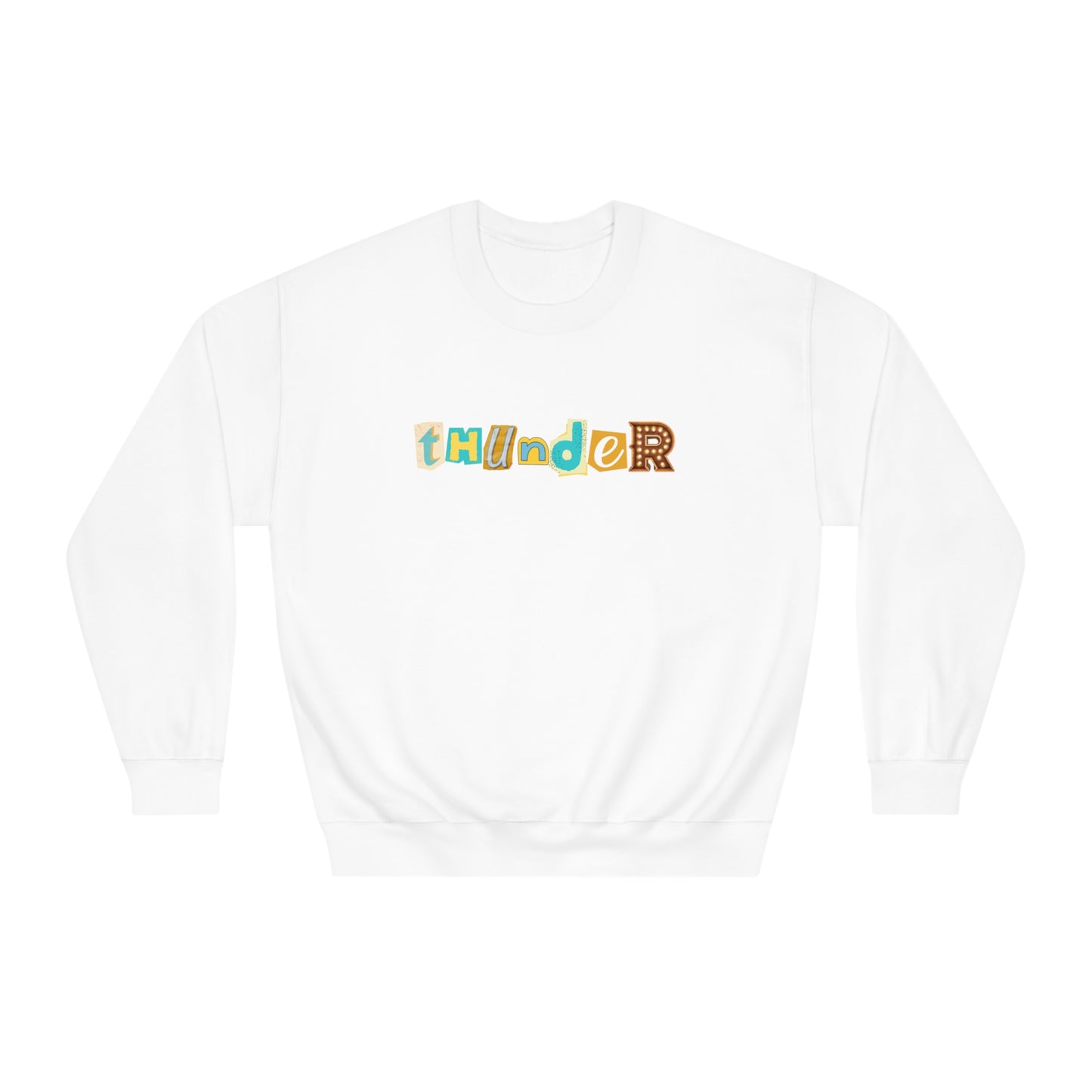 Thunder Ransom Letter Unisex DryBlend® Crewneck Sweatshirt