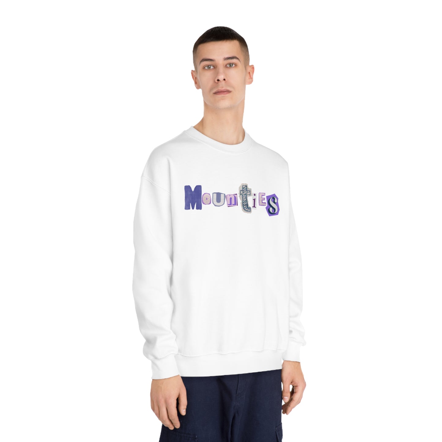 Mountie Ransom Letter Unisex DryBlend® Crewneck Sweatshirt