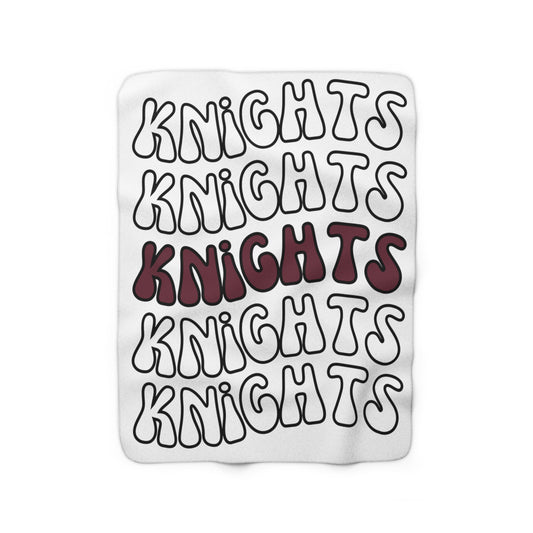Knights Repeat Sherpa Fleece Blanket