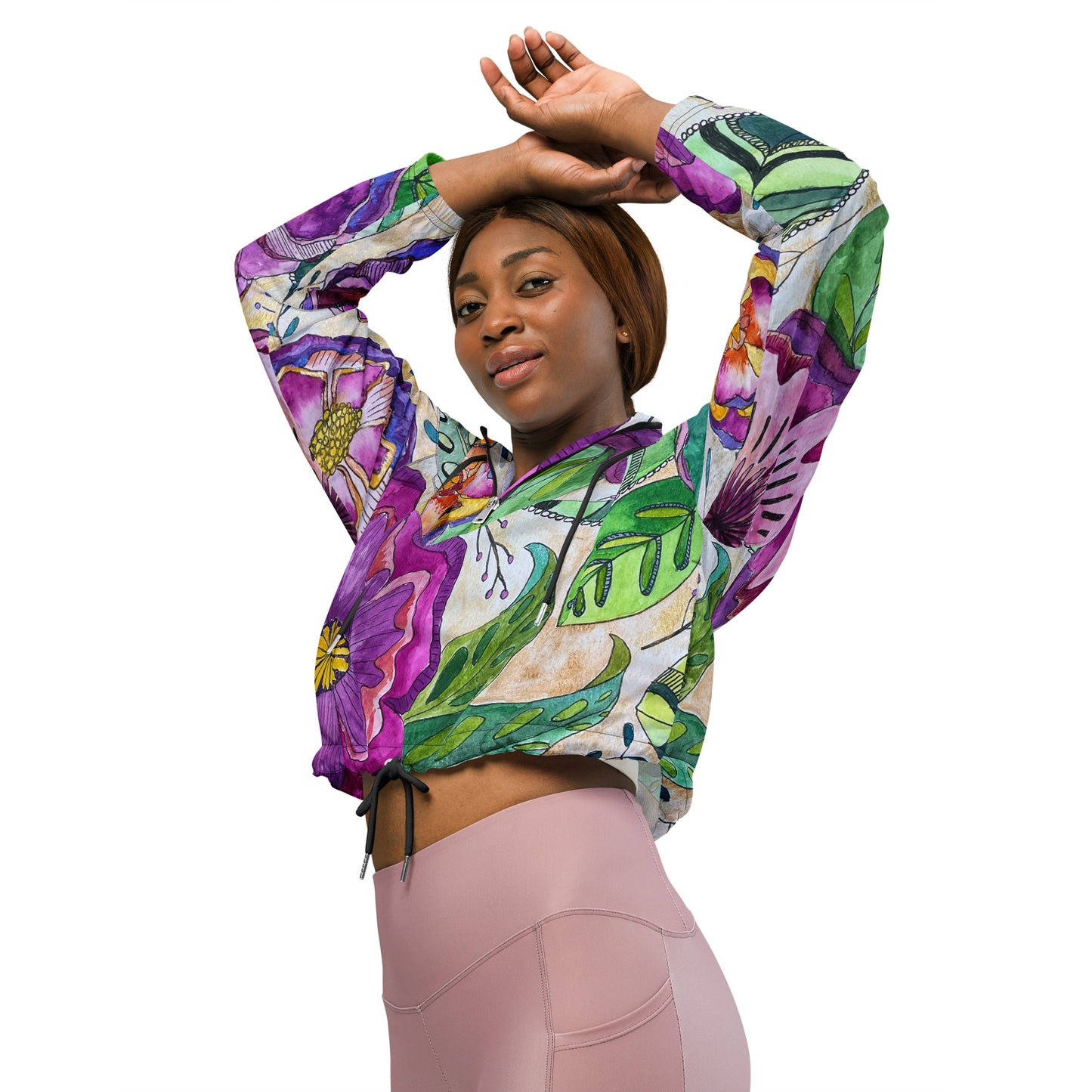 I hope your day blooms! Women’s cropped windbreaker