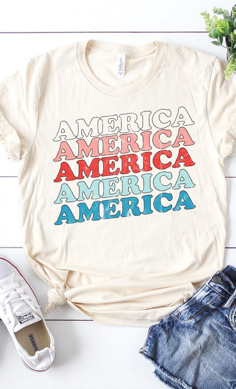 Retro America Repeat Graphic Tee