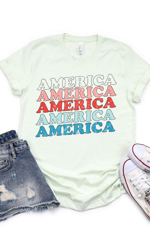 Retro America Repeat Graphic Tee