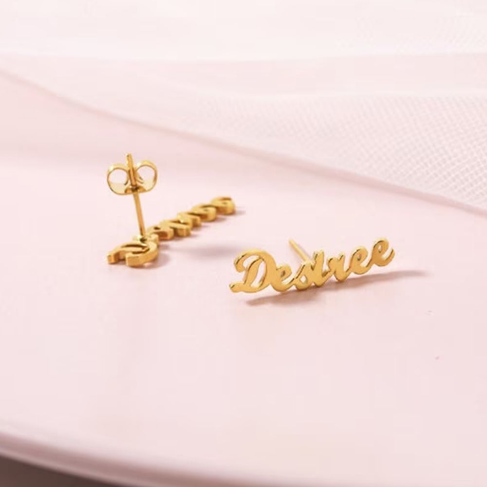 Name Stud Earrings