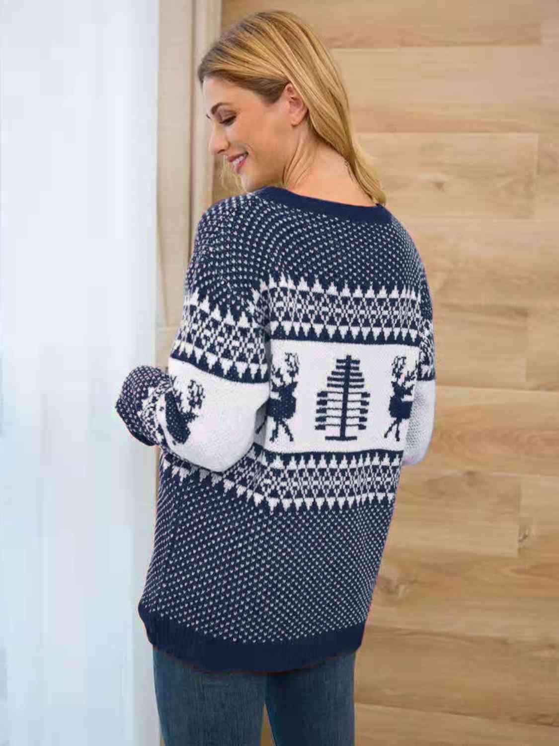 Reindeer Round Neck Sweater