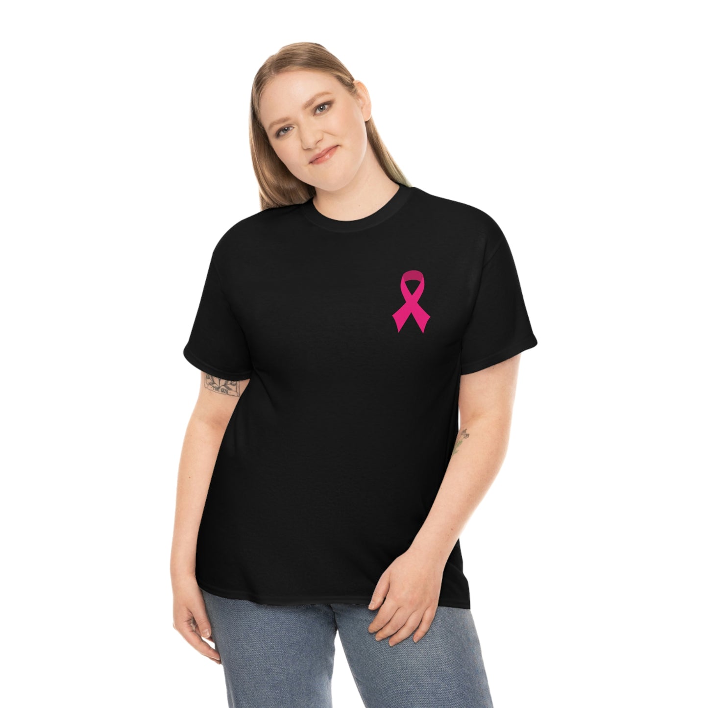 Think Pink, Live Strong Unisex Heavy Cotton Tee