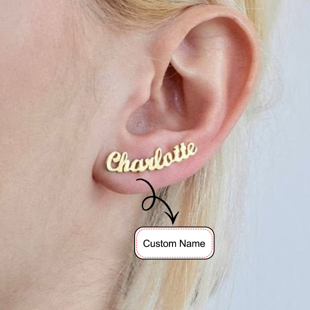 Name Stud Earrings