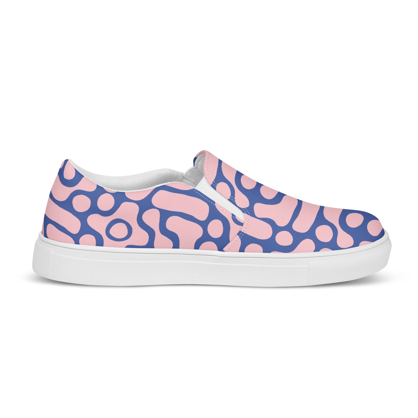 Think Pink, Blue-tiful Women’s slip-on canvas shoes