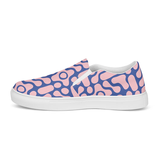 Think Pink, Blue-tiful Women’s slip-on canvas shoes